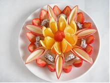 荷花水果拼盘图片,荷花水果拼盘的做法