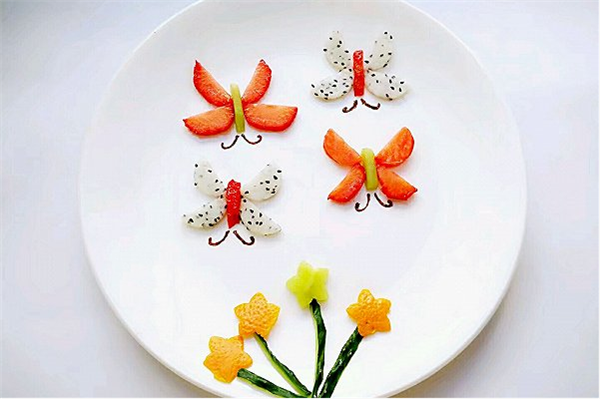 趣味水果拼盘图片,最简单漂亮的水果拼盘图片